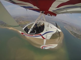 microlight in flight