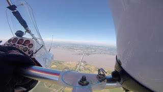 microlight in flight