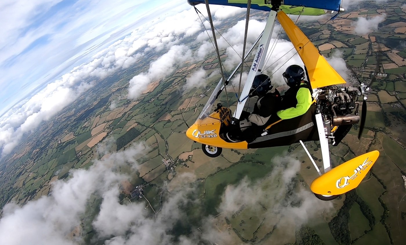 microlight in flight