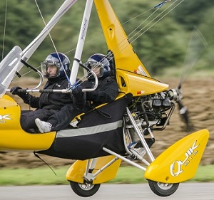 microlight in flight