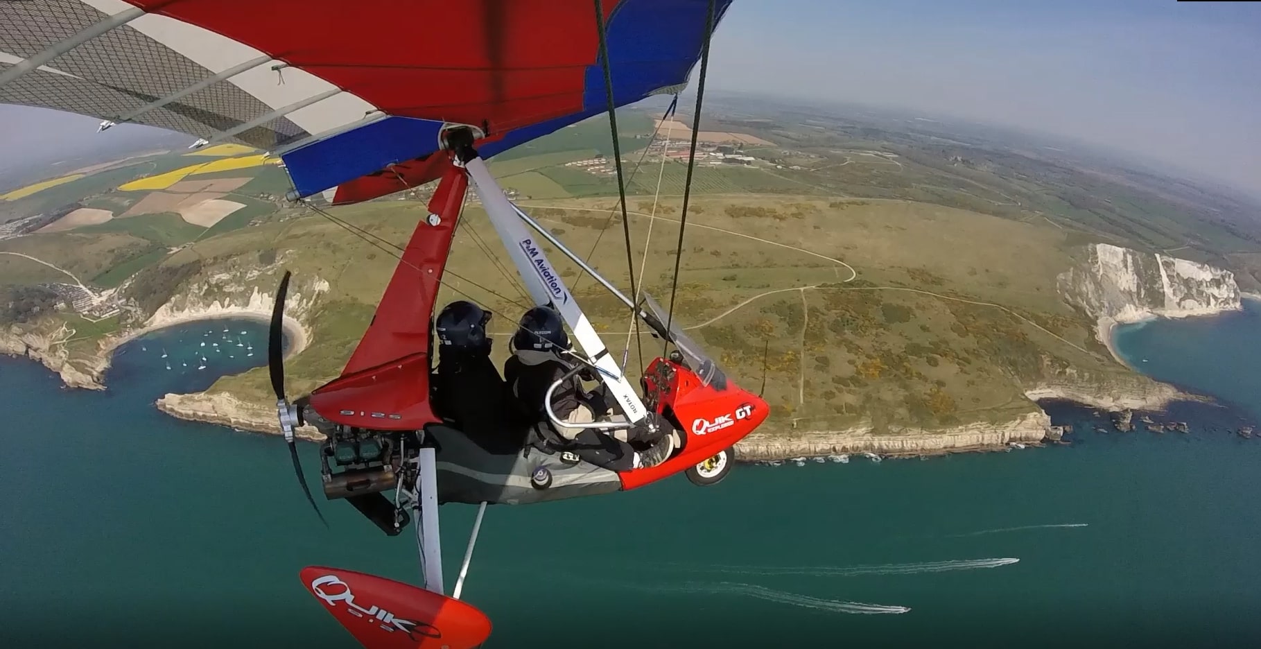 microlight in flight