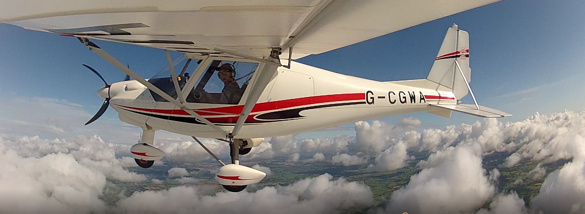 Microlight in flight